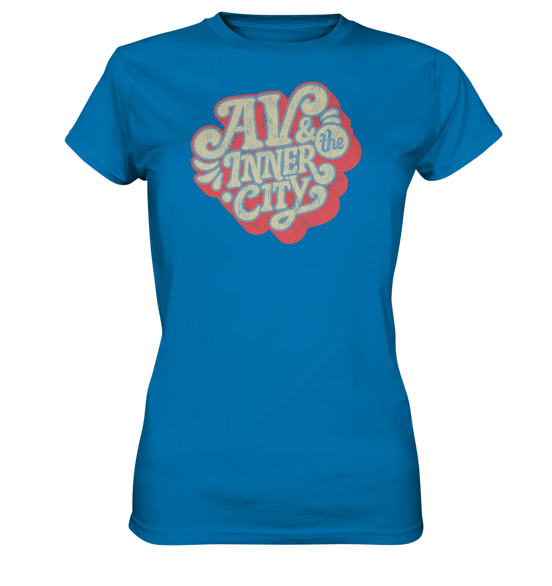 AV & the Inner City / Women's Premium Shirt with Orange and Yellow Logo