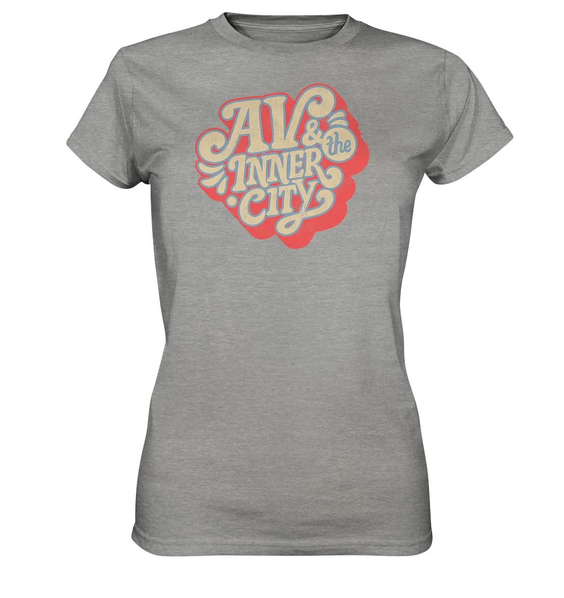 AV & the Inner City / Women's Premium Shirt with Orange and Yellow Logo