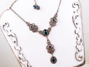 Avalon Ornate Necklace - Antiqued Brass