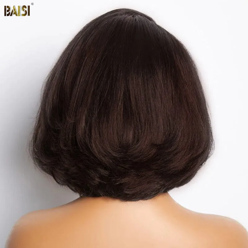 Baisi Elegant Brown Short Wig