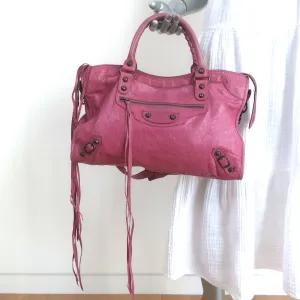Balenciaga Classic City Bag Pink Leather