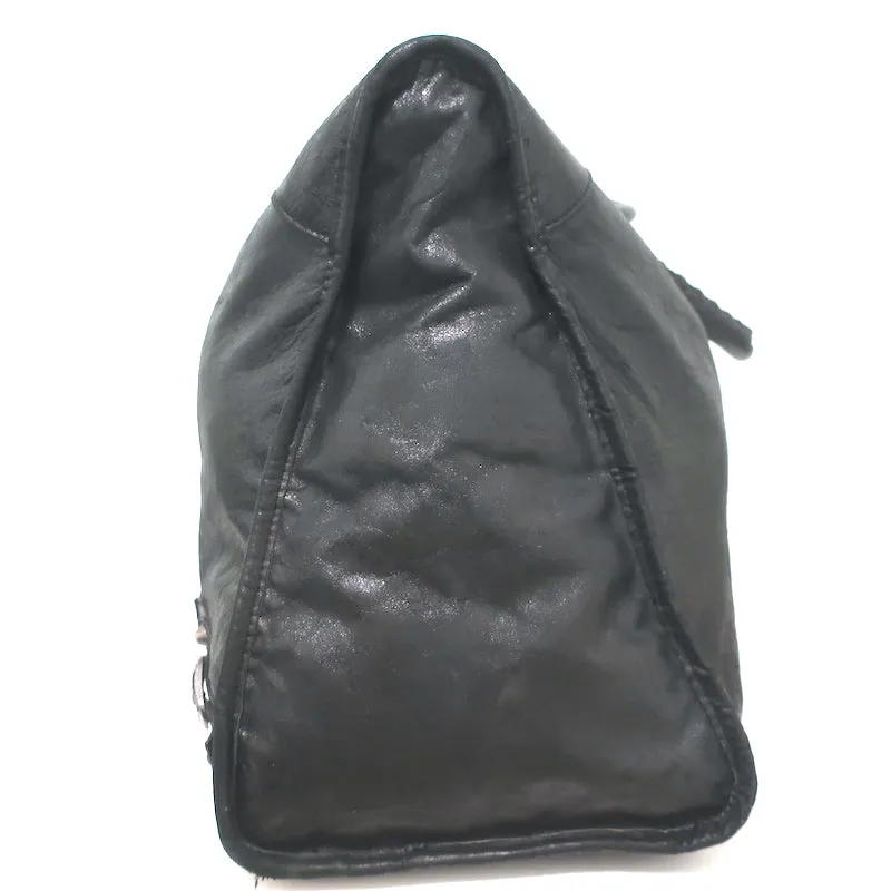 Balenciaga Classic Weekender Bag Black Leather Extra Large Tote