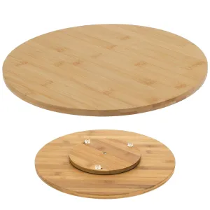 Bamboo Wooden Rotating Turntable 35cm