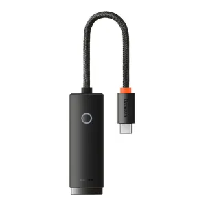 Baseus Lite Series external USB Type C network adapter - RJ-45 1Gbps (1000Mbps) black