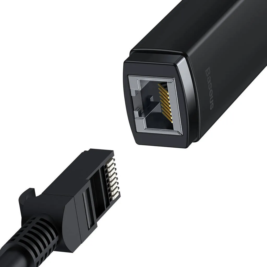 Baseus Lite Series external USB Type C network adapter - RJ-45 1Gbps (1000Mbps) black