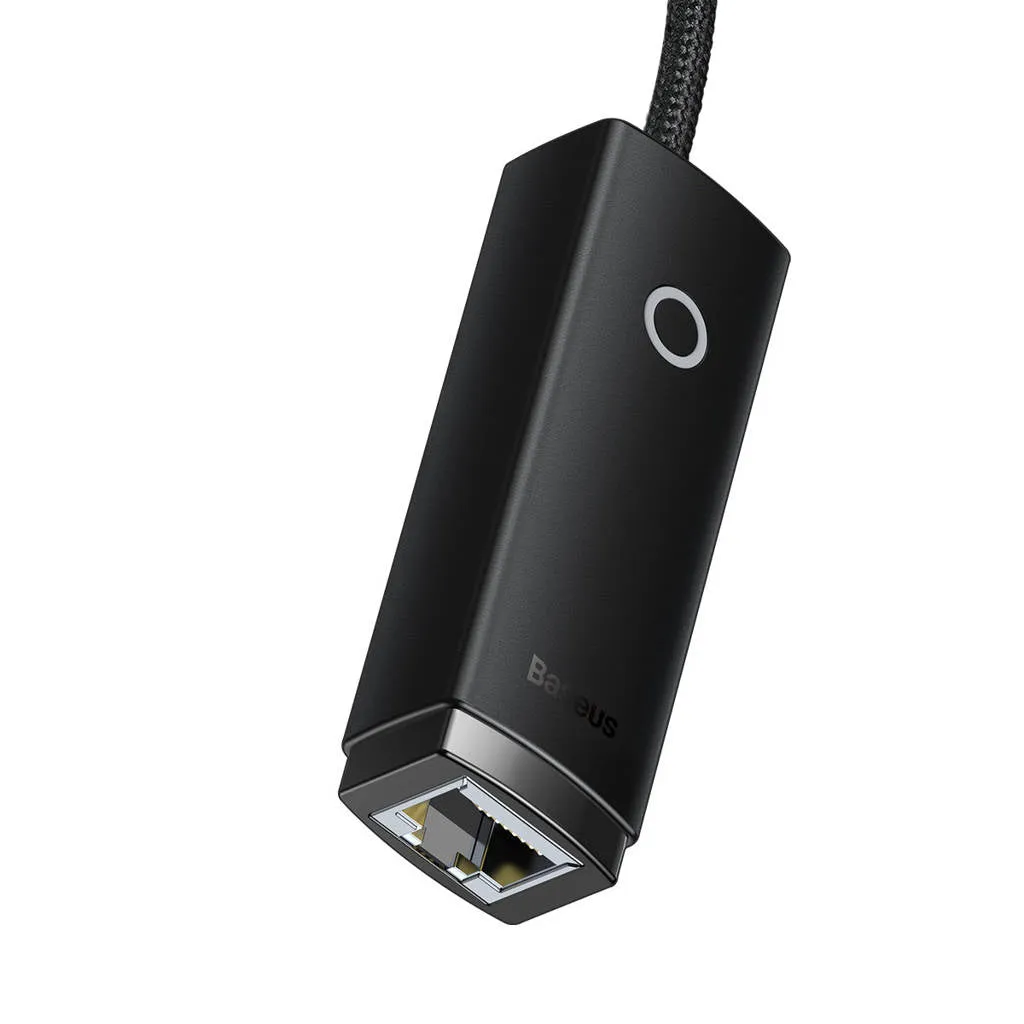 Baseus Lite Series external USB Type C network adapter - RJ-45 1Gbps (1000Mbps) black