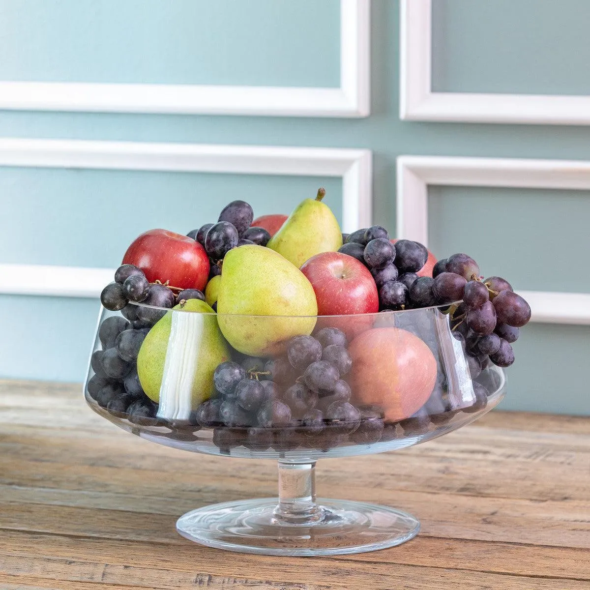 Basia Glass Stemmed Low Bowl