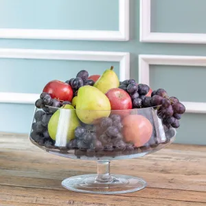 Basia Glass Stemmed Low Bowl