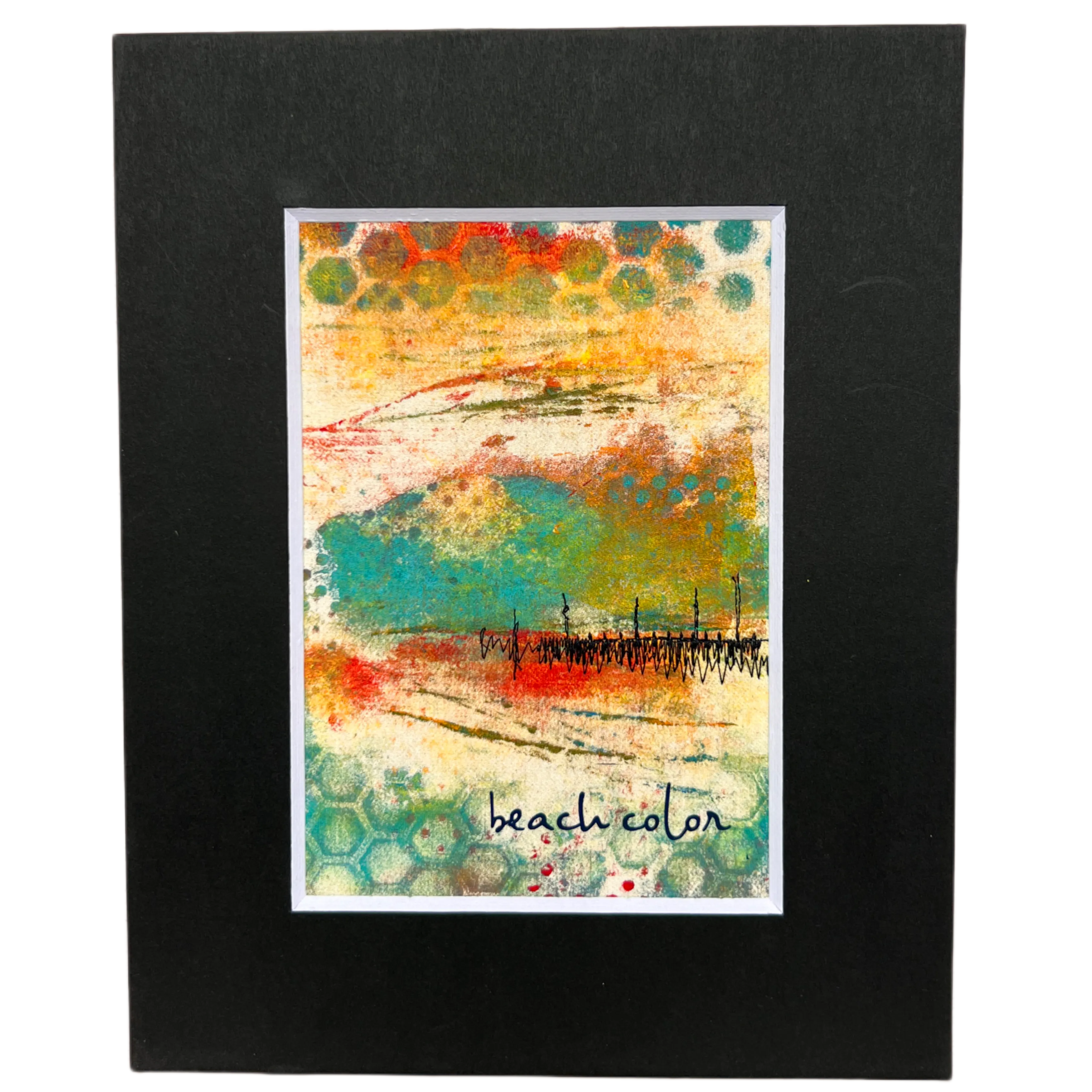 beach color - painted mixed media art print