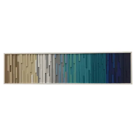 Beach Decor - Beach Art - Wood Wall Art - Beach House Wall Decor - Modern Reclaimed Wood - 3D Art - Headboard Ocean 72x18