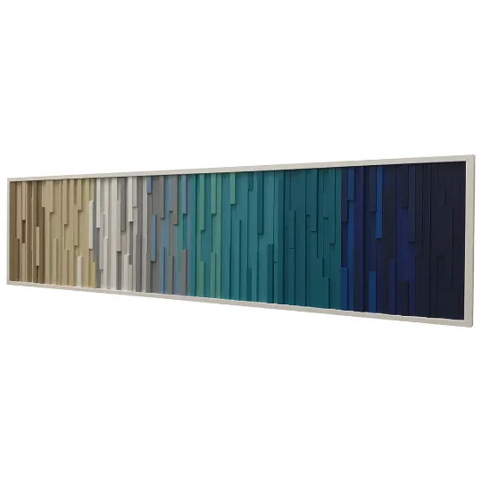 Beach Decor - Beach Art - Wood Wall Art - Beach House Wall Decor - Modern Reclaimed Wood - 3D Art - Headboard Ocean 72x18