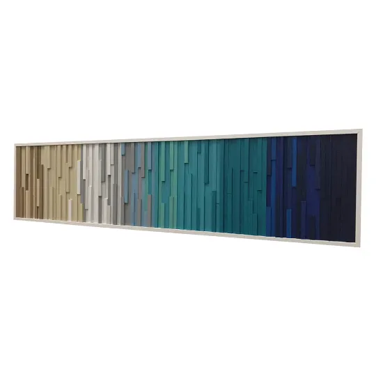Beach Decor - Beach Art - Wood Wall Art - Beach House Wall Decor - Modern Reclaimed Wood - 3D Art - Headboard Ocean 72x18