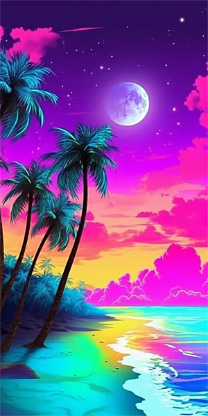 Beach Diy Paint By Numbers Kits UK For Adult Kids MJ8501
