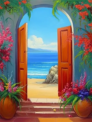 Beach Paint By Numbers Kits UK MJ8509