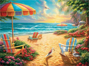 Beach Paint By Numbers Kits UK MJ8548