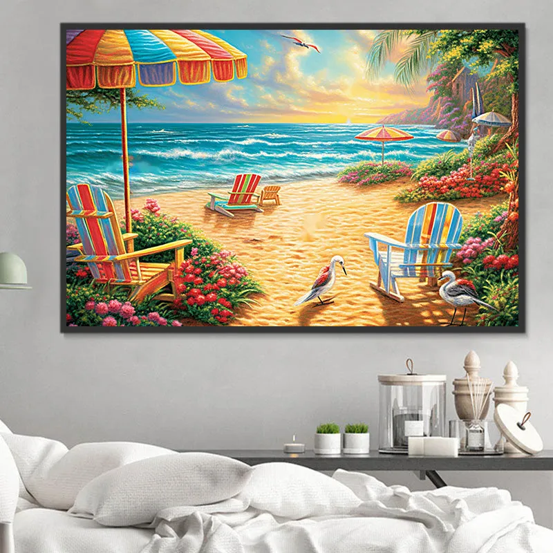Beach Paint By Numbers Kits UK MJ8548