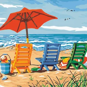 Beach Paint By Numbers Kits Uk VM92015