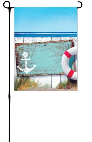 Beach Sign Garden Flag