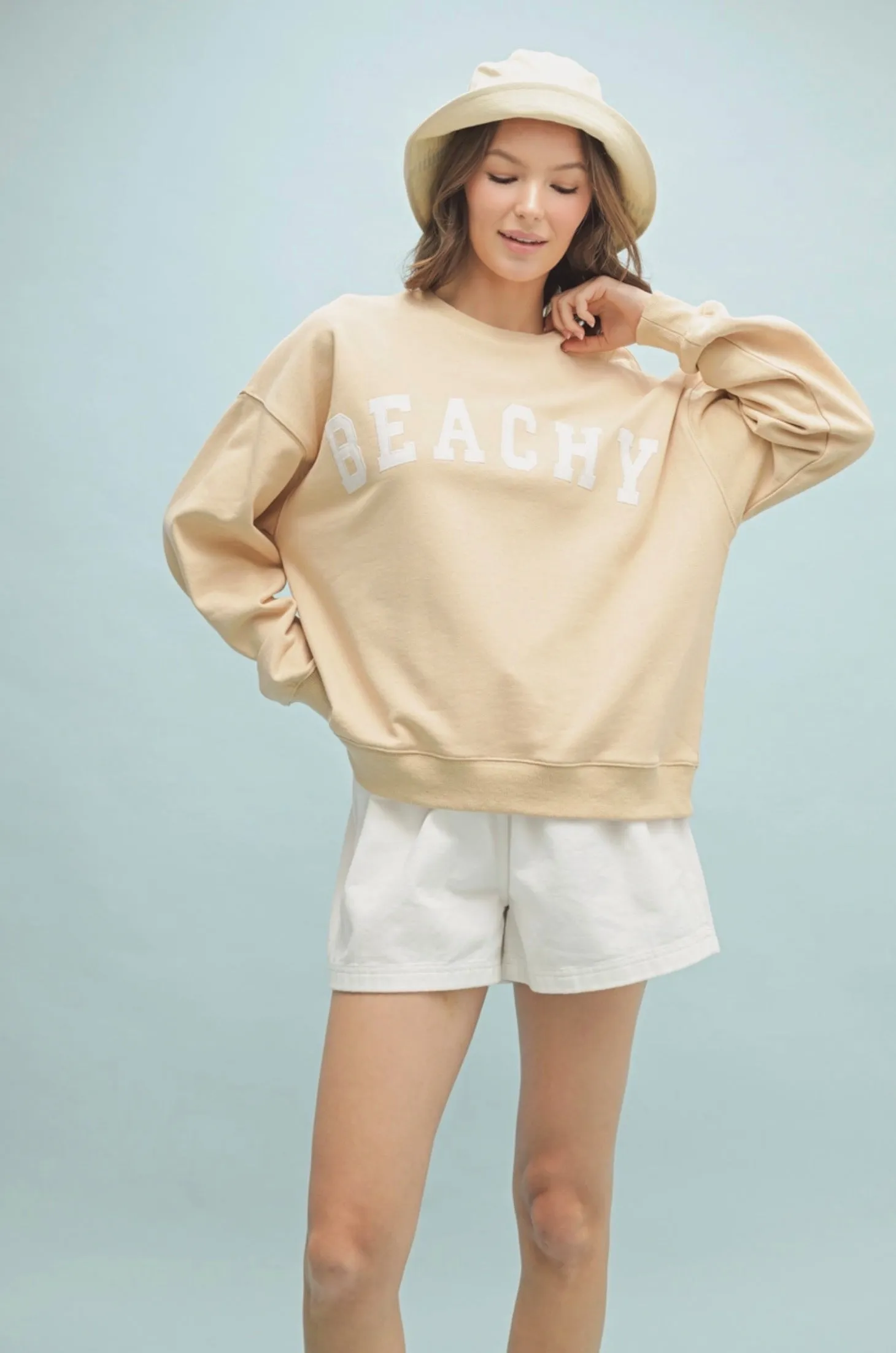 Beachy Crew Neck Sweatshirt - Two Colors