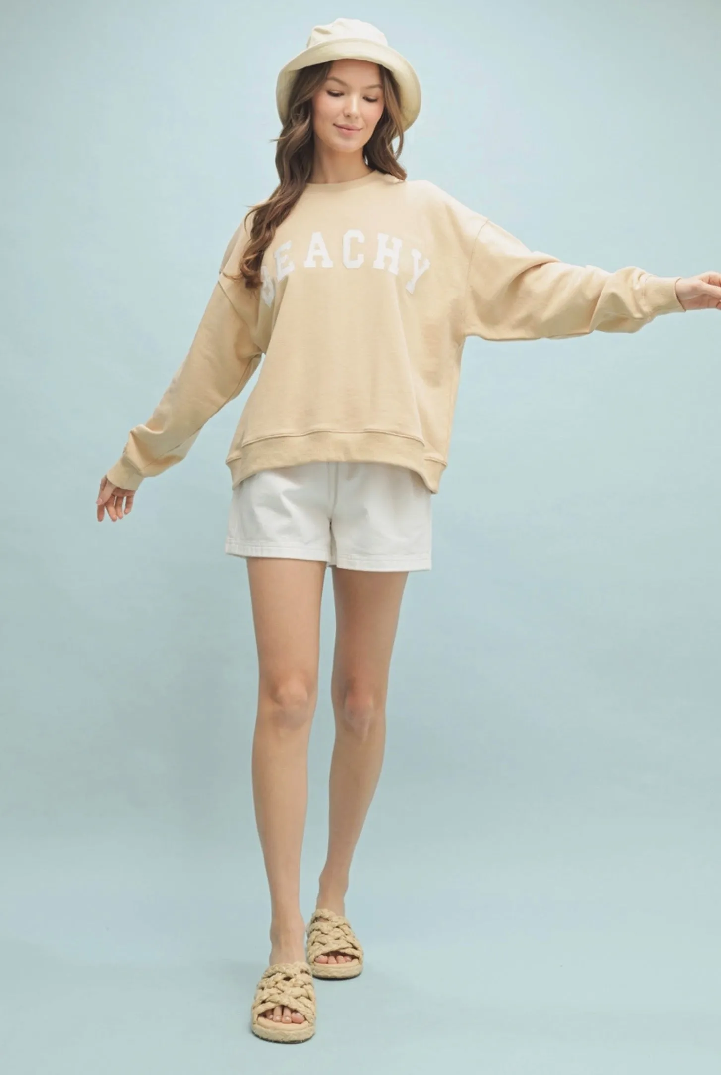 Beachy Crew Neck Sweatshirt - Two Colors
