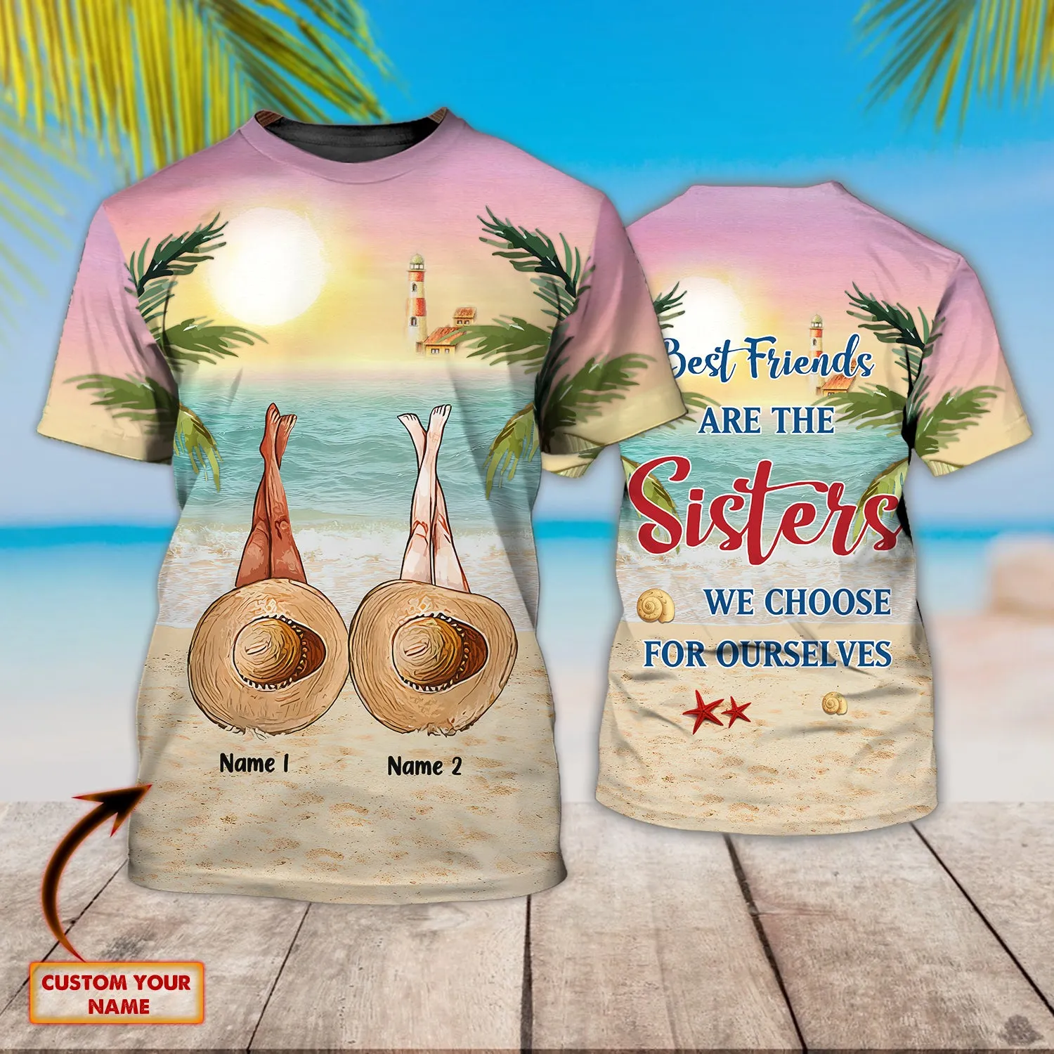 Best Friend - Personalized Name 3D T Shirt 12- Lta98