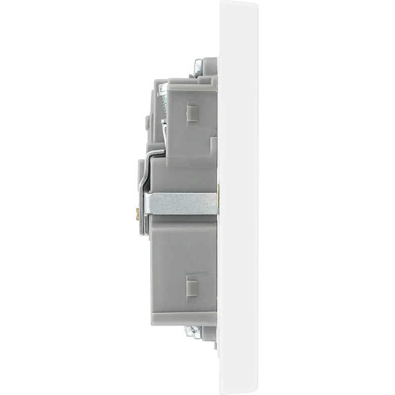 BG 922/HC White Moulded Square Edge Double Switched 13A Power Socket with Smart Home Control