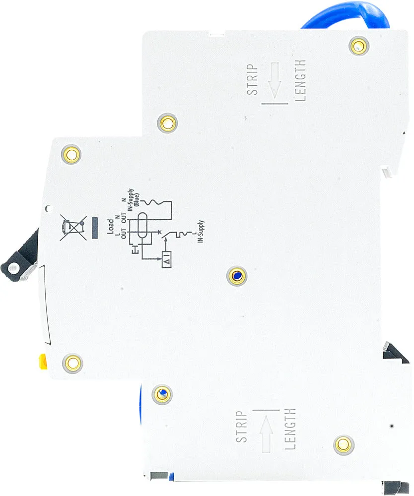 BG CUCRC16 16A SP 1 Module C Curve 6kA 30mA Type AC Compact RCBO
