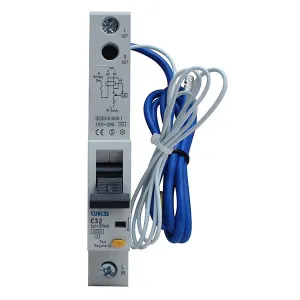 BG CUCRC32 32A SP 1 Module C Curve 6kA 30mA Type AC Compact RCBO