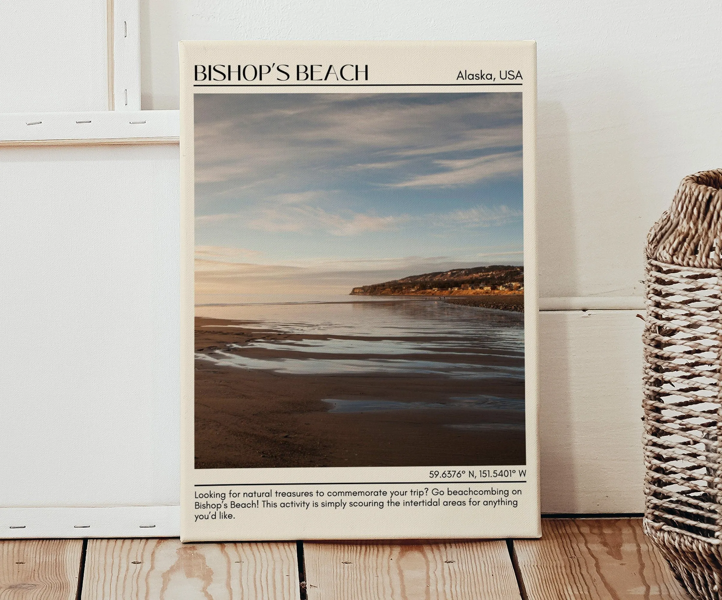 Bishop Beach Wall Art Canvas, Alaska, USA
