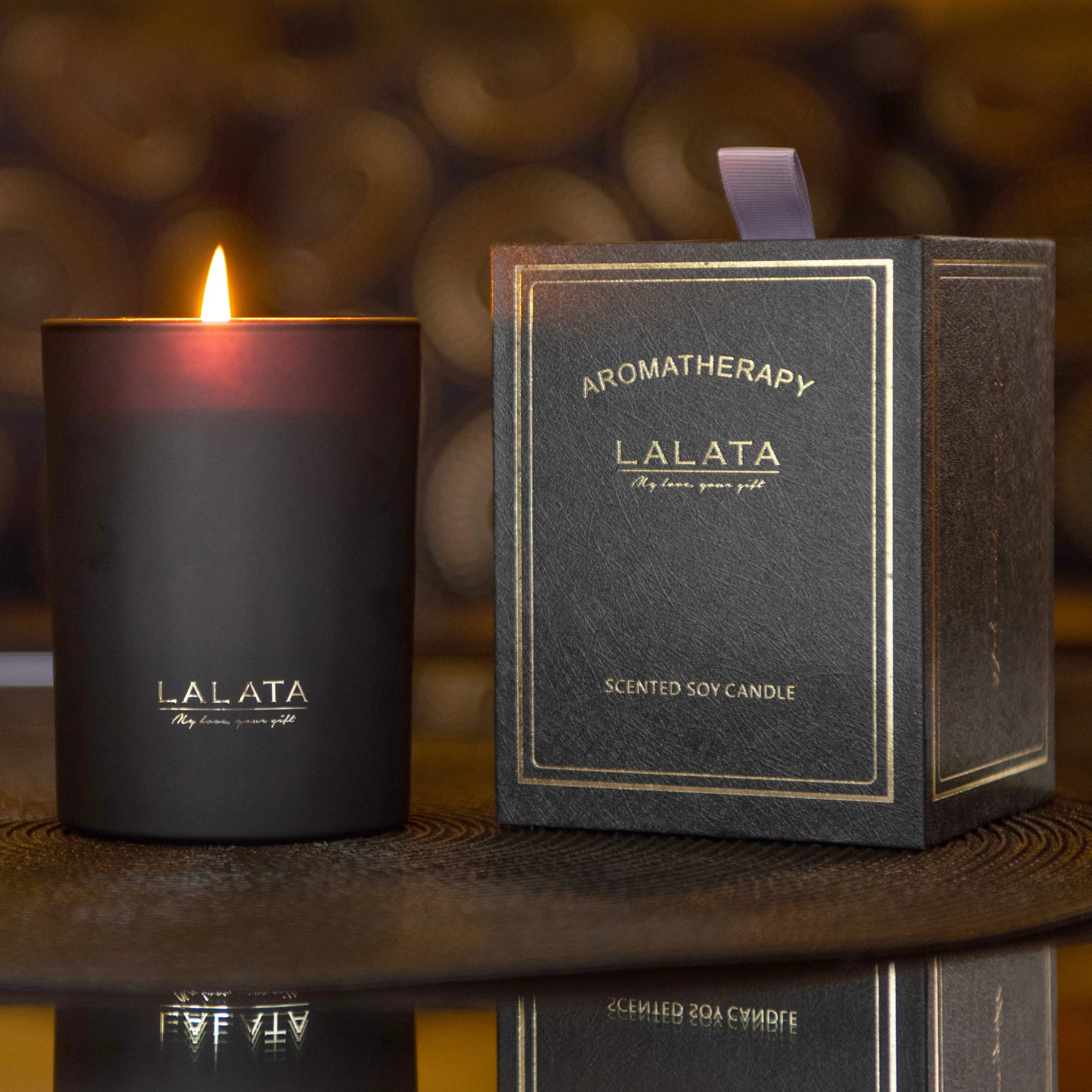 Black Candle - Scented Pink Champagne
