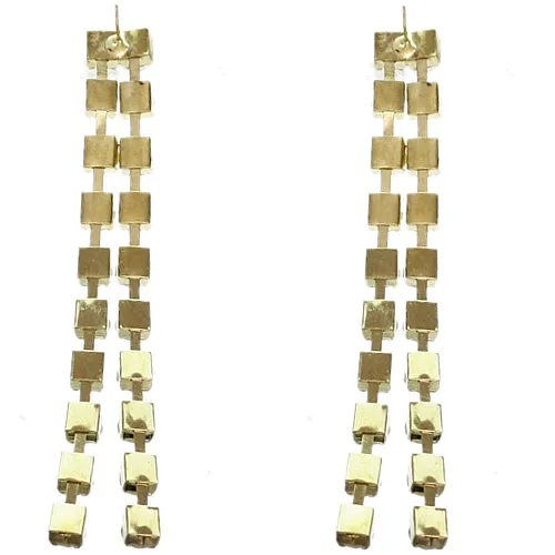 Black Elegant Beaded Drop Earrings