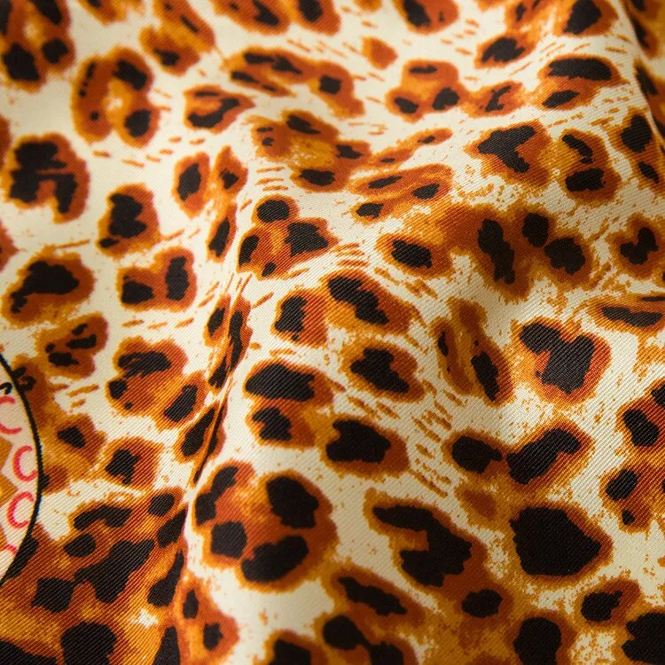 Blaues Leopard Paisley Tuch