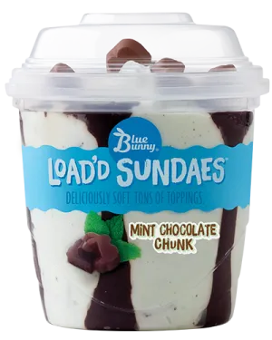 Blue Bunny Load'd Sundaes - Mint Chocolate Chunk (Cup)