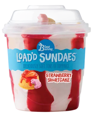 Blue Bunny Load'd Sundaes - Strawberry Shortcake (Cup)