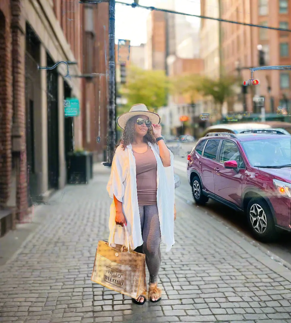 Blue Dye Oversized Poncho Coverup