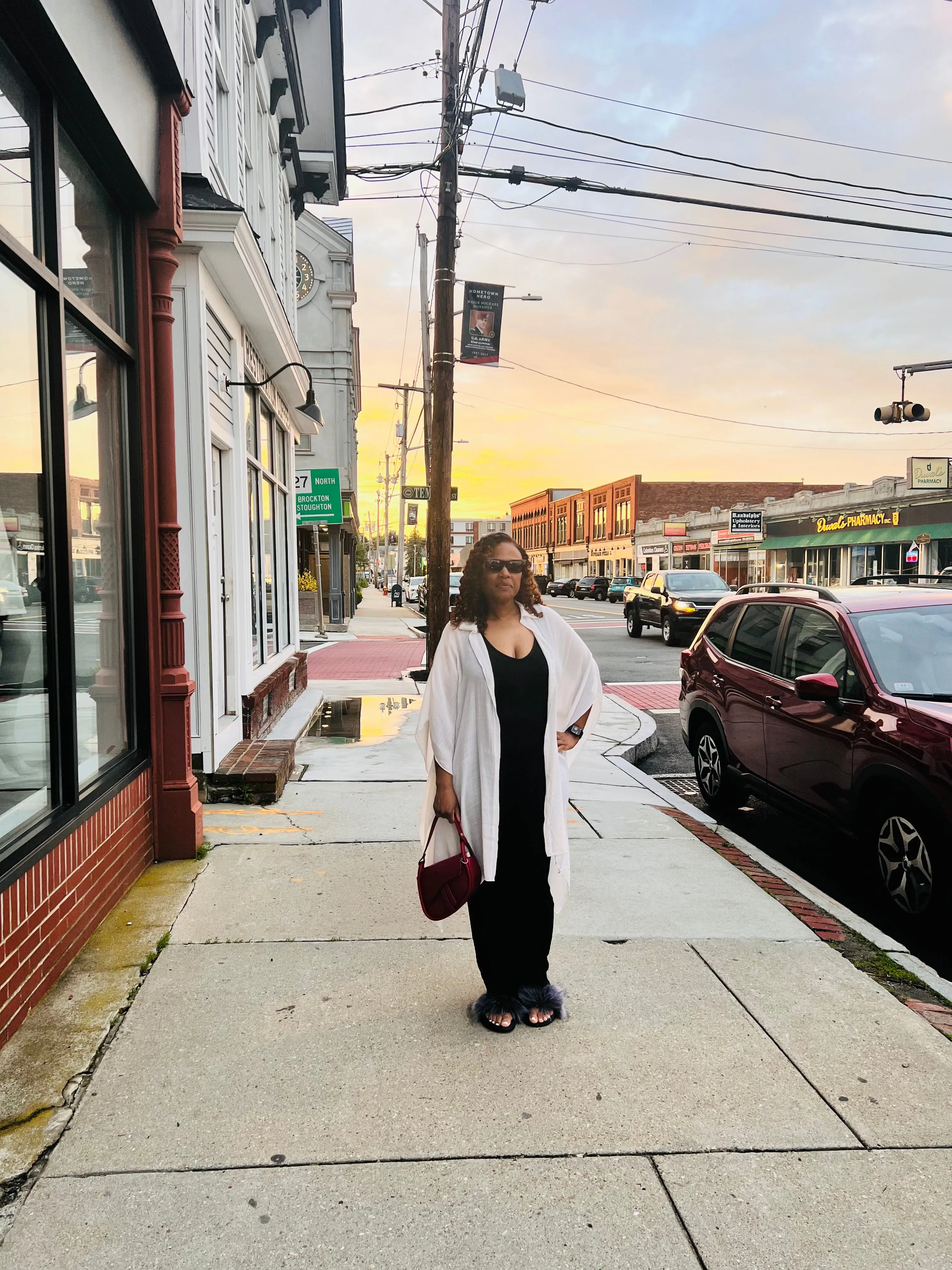 Blue Dye Oversized Poncho Coverup