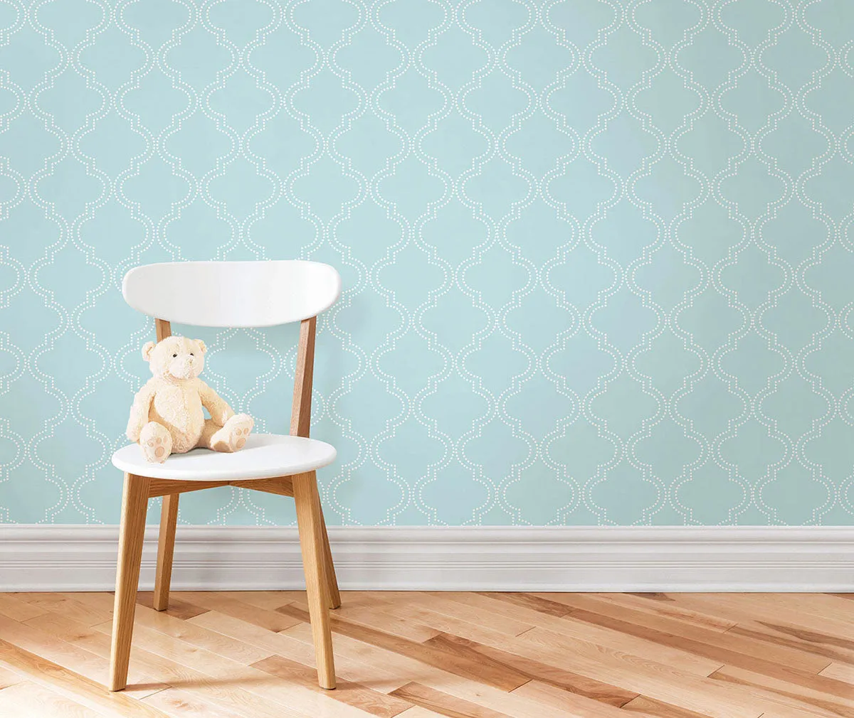 Blue Quatrefoil Peel & Stick Paper