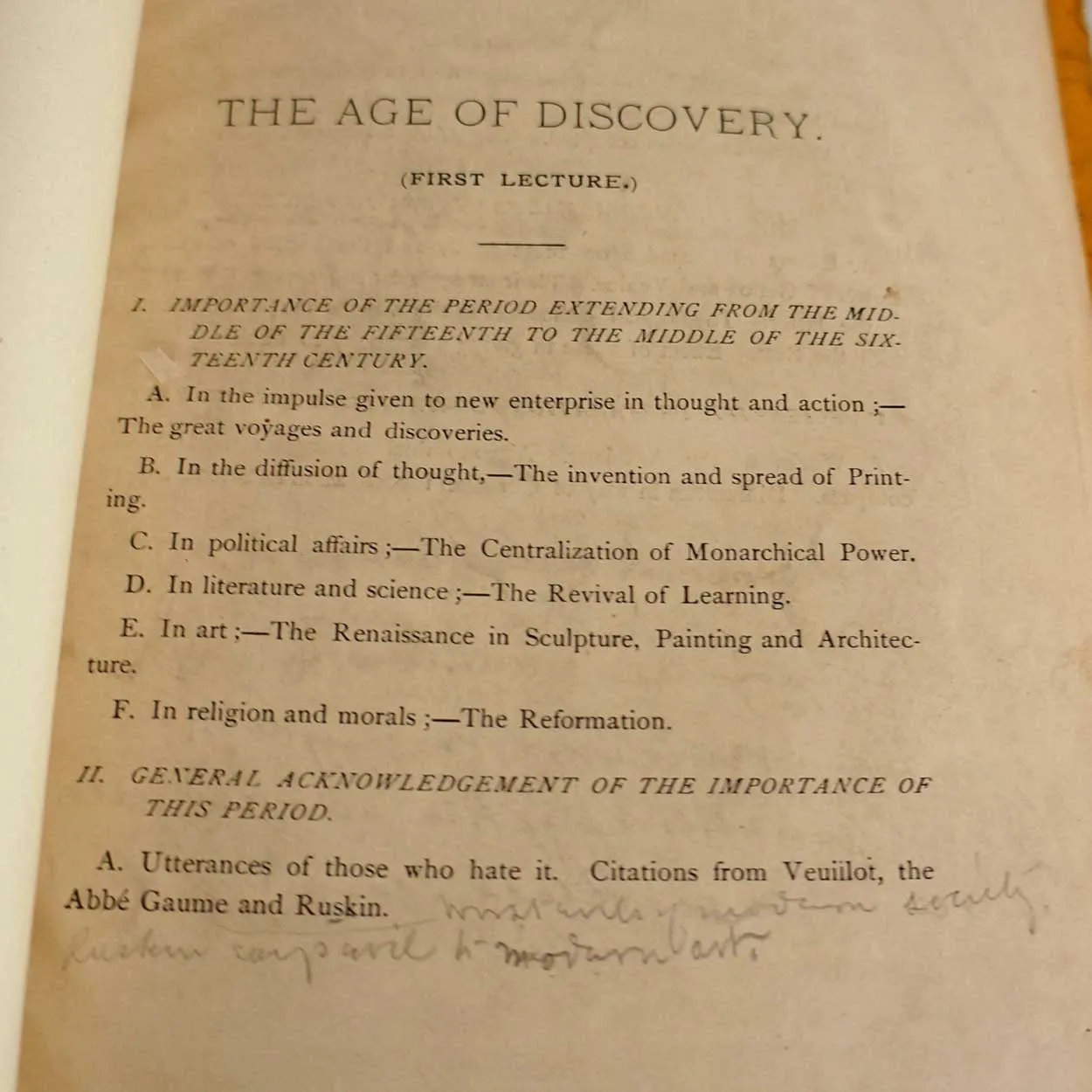 Book: Outlines of Lectures on History by Andrew Dickson White