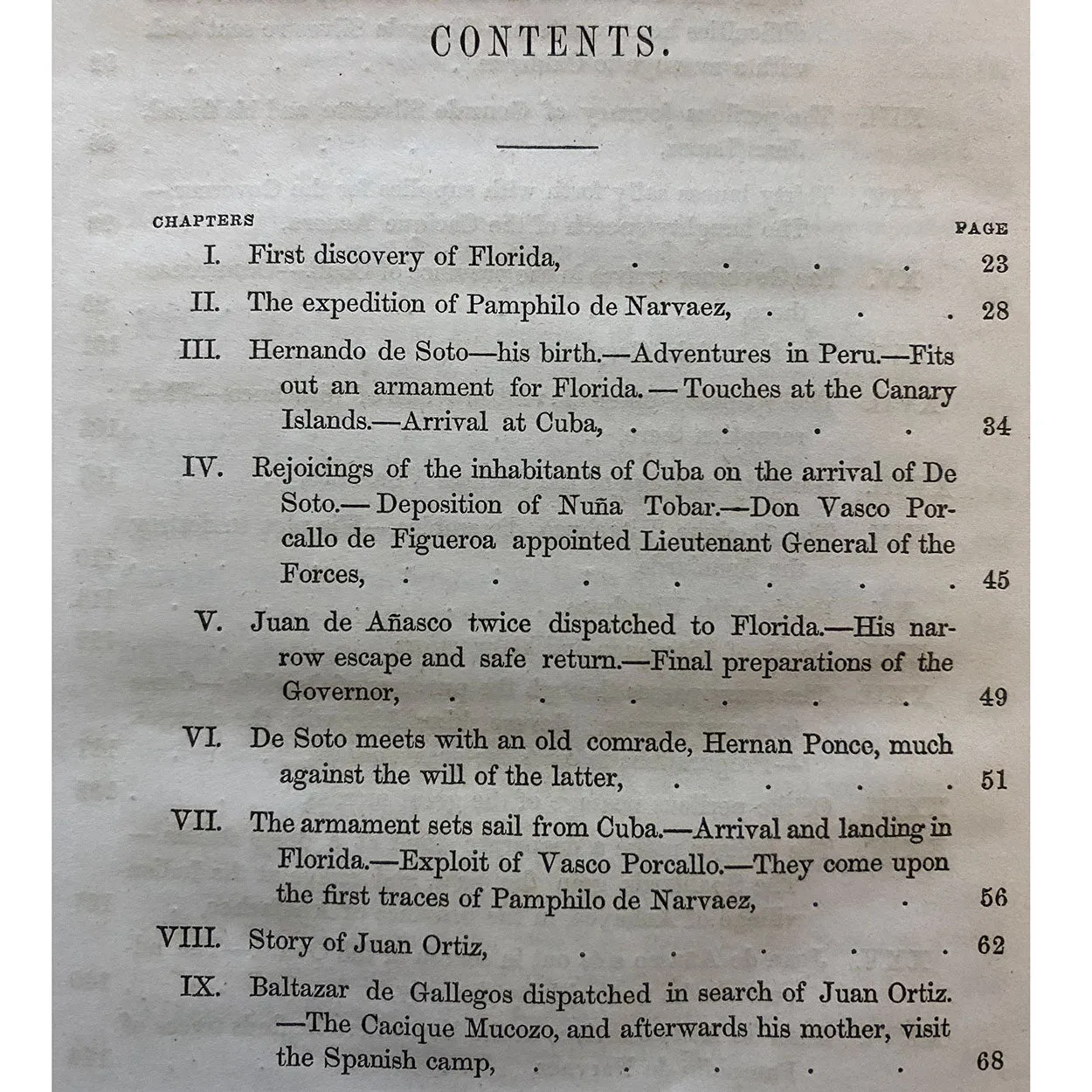 Book: The Conquest of Florida by Hernando de Soto by Theodore Irving