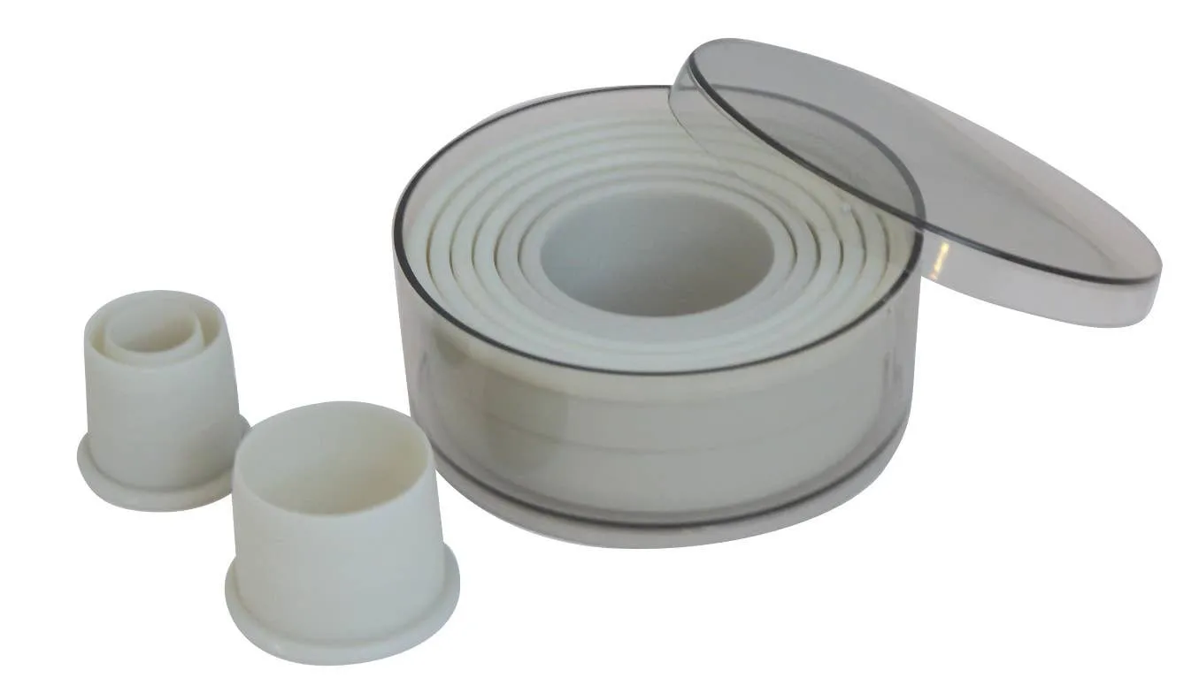 BOX OF 9-ROUNDED CUTTERS RANGE 0.8-4"