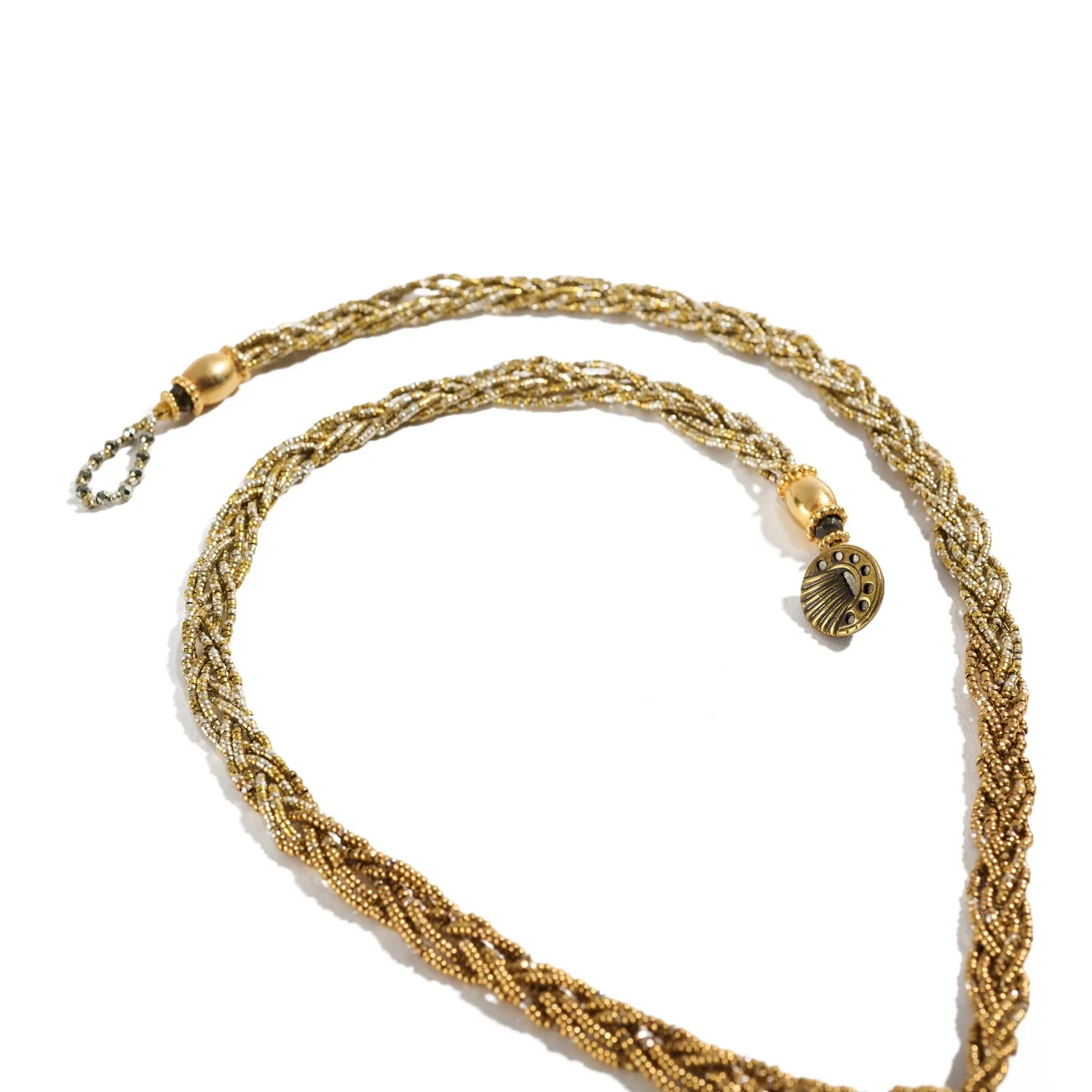 Braided Collar with Pyrite