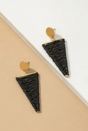 Breezy Raffia Triangle Drops