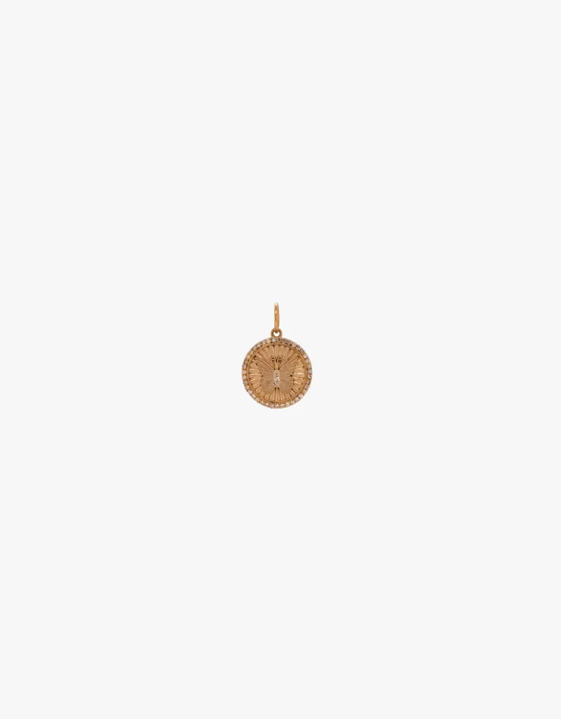 Bridget King Small Butterfly Pendant in Yellow Gold