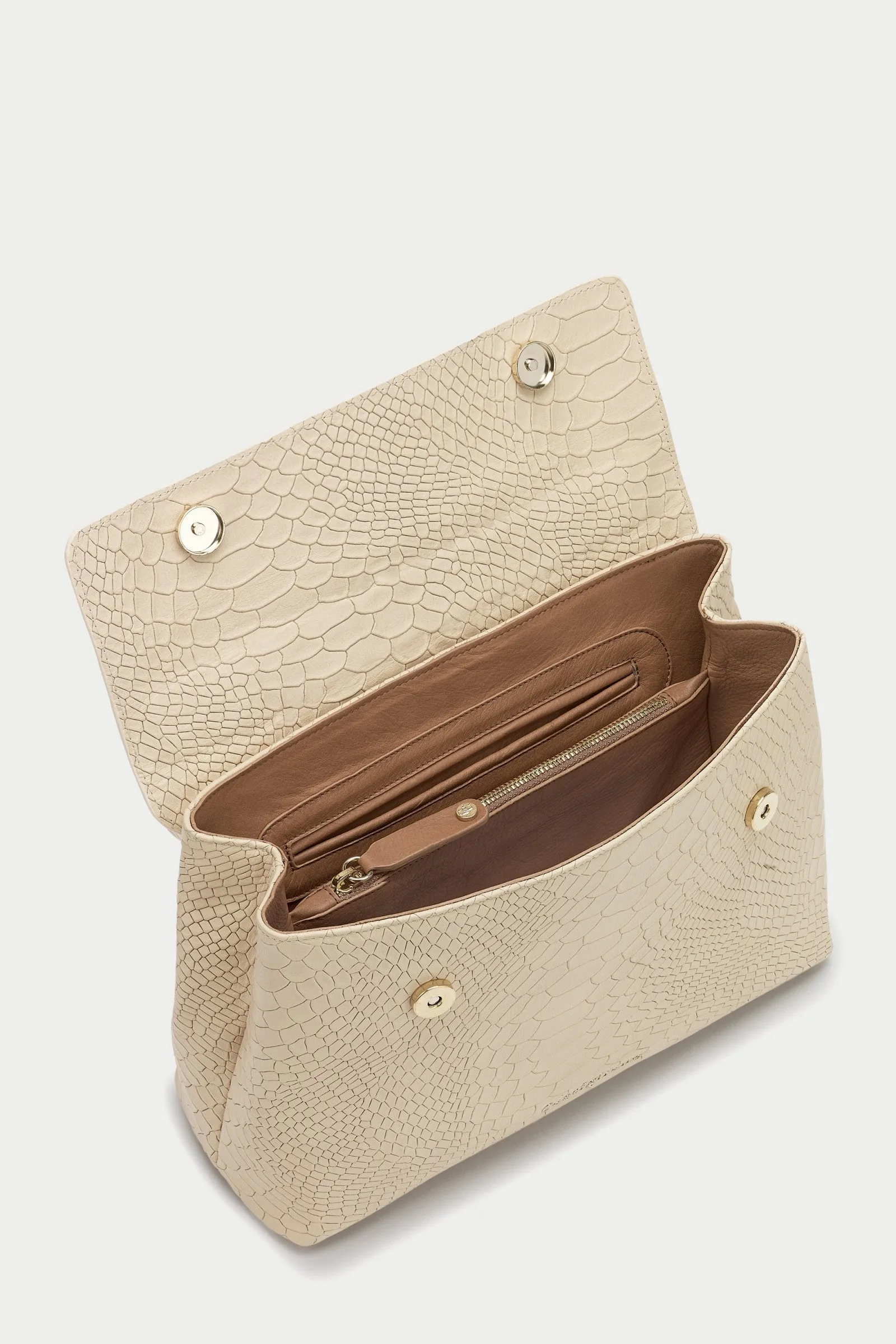 Briella SABBIA Cream Leather Handbag