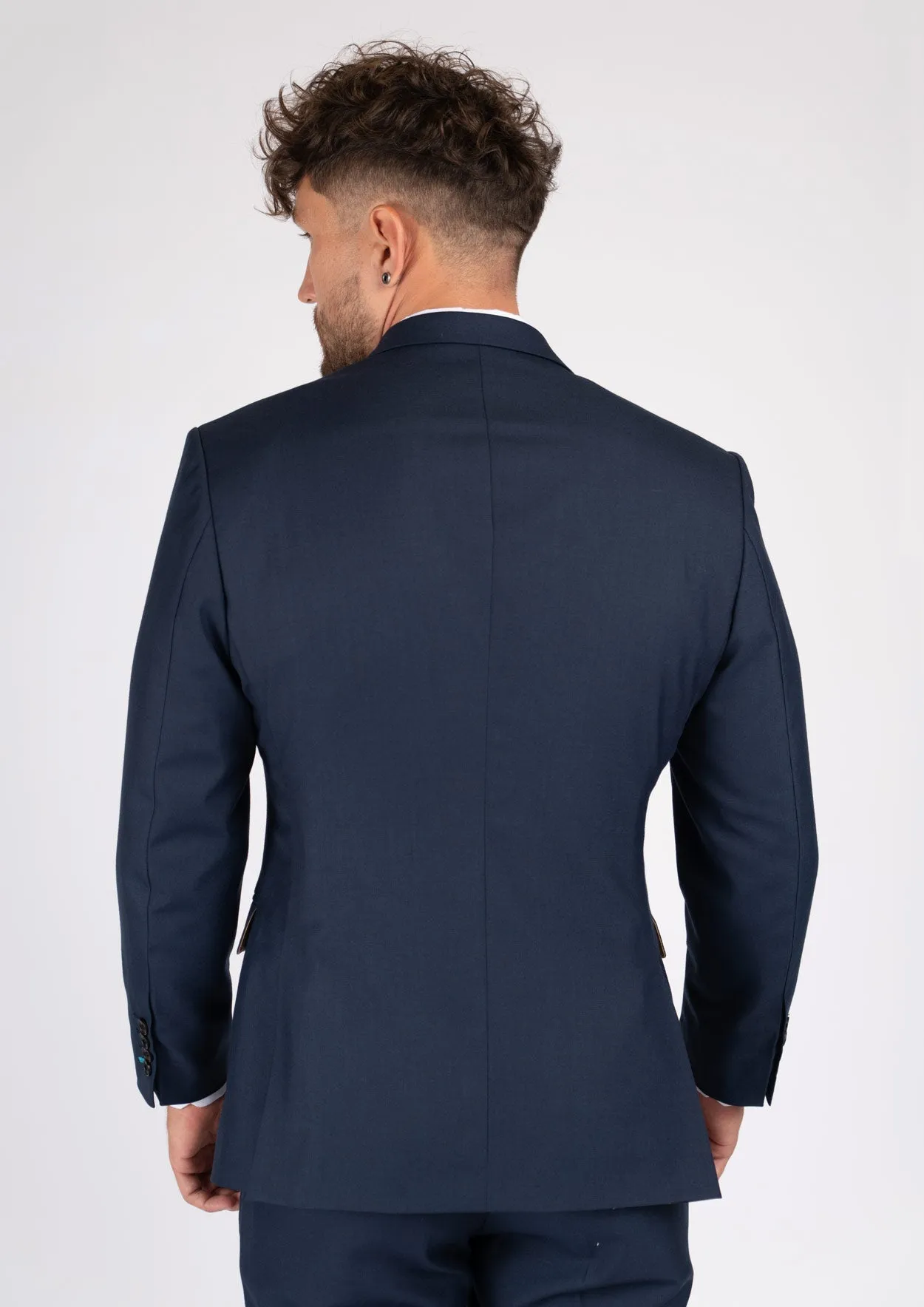 Bryant Navy Sharkskin Jacket