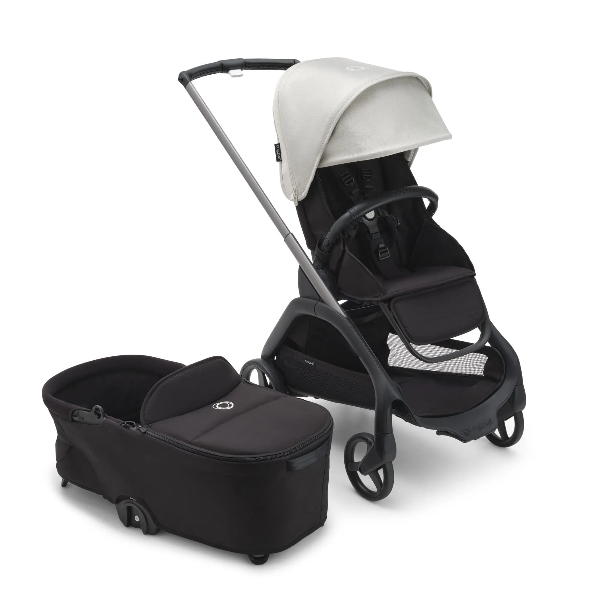 Bugaboo Dragonfly Pushchair with Carrycot - Graphite/Midnight Black/Misty White