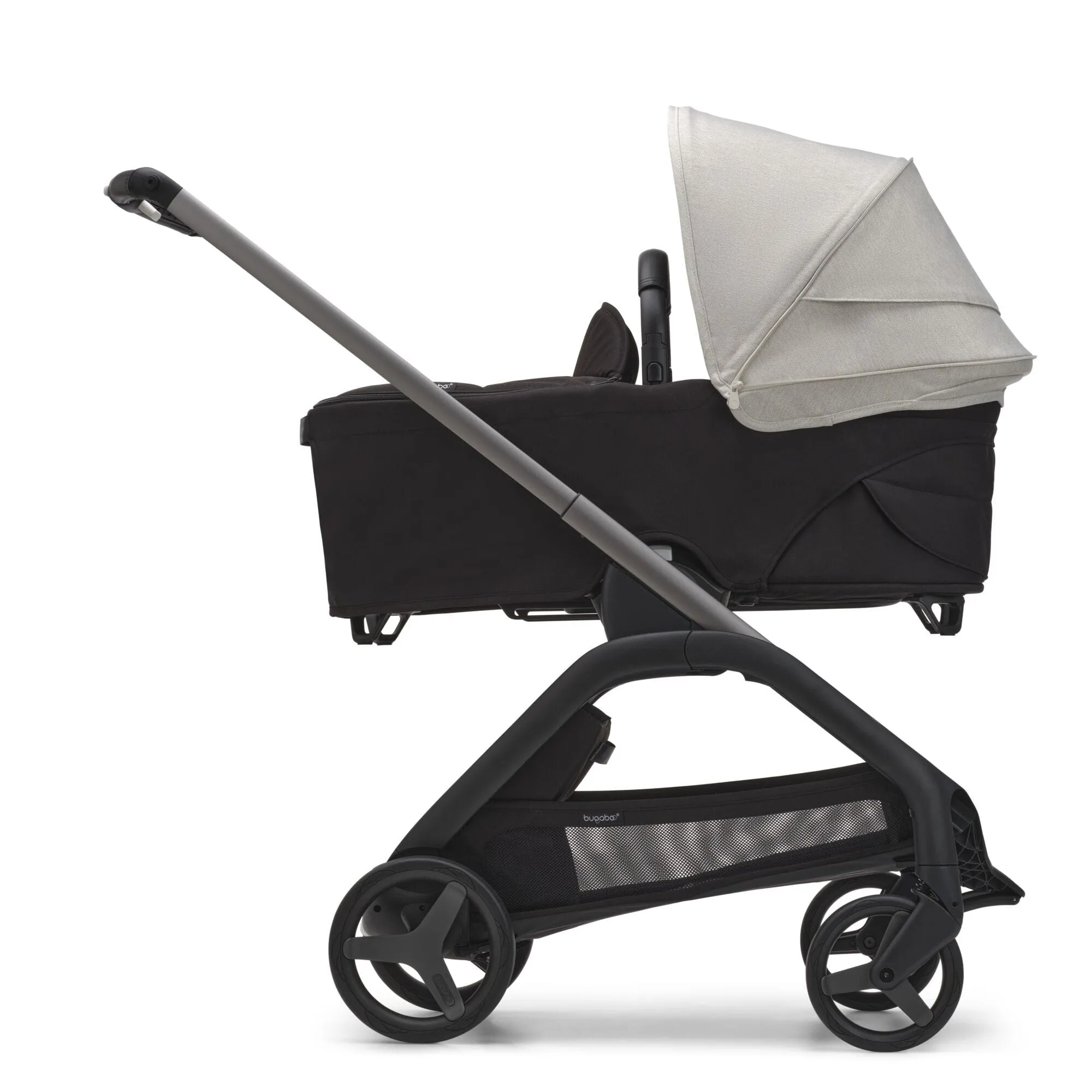 Bugaboo Dragonfly Pushchair with Carrycot - Graphite/Midnight Black/Misty White