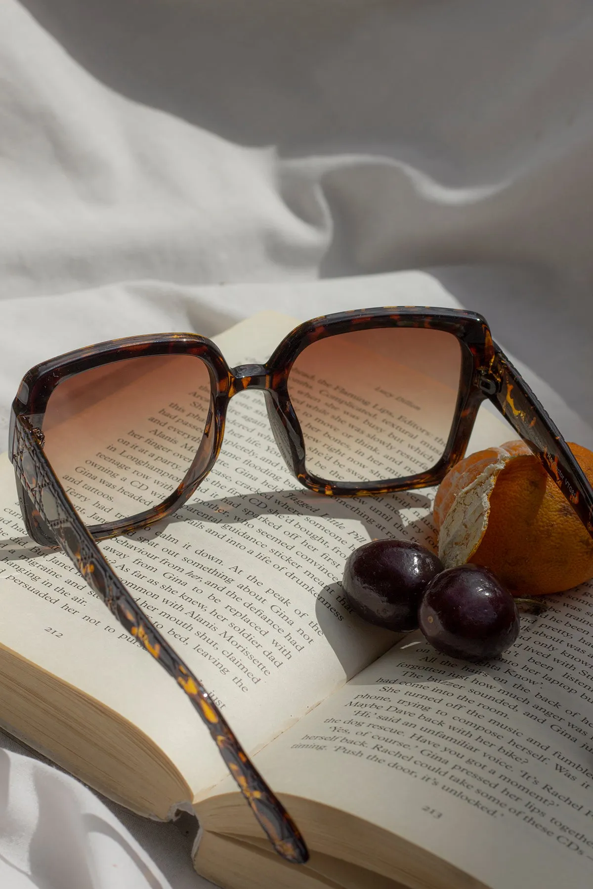 Butterfly Square Designer Monogram Sunglasses