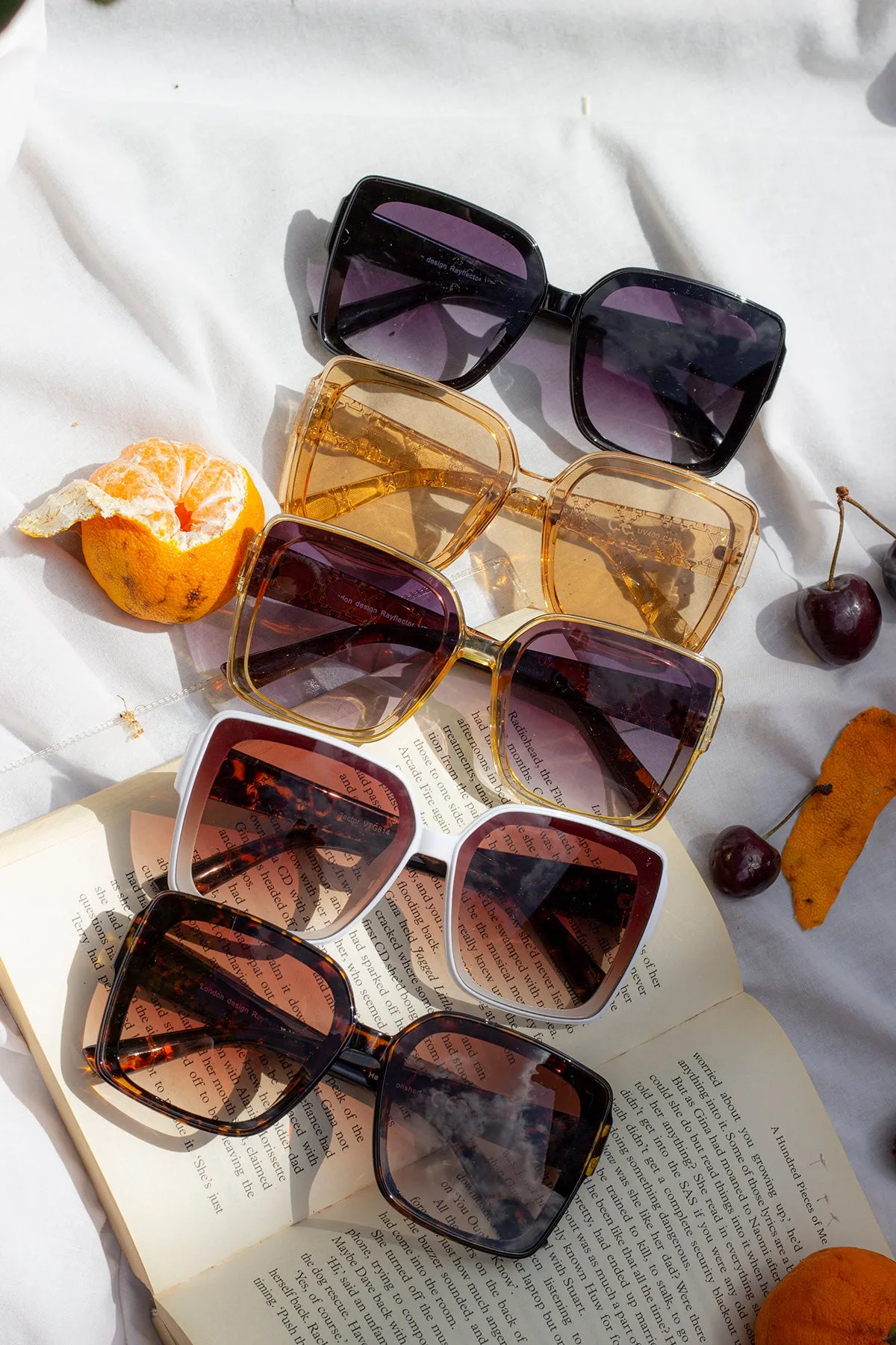 Butterfly Square Designer Monogram Sunglasses