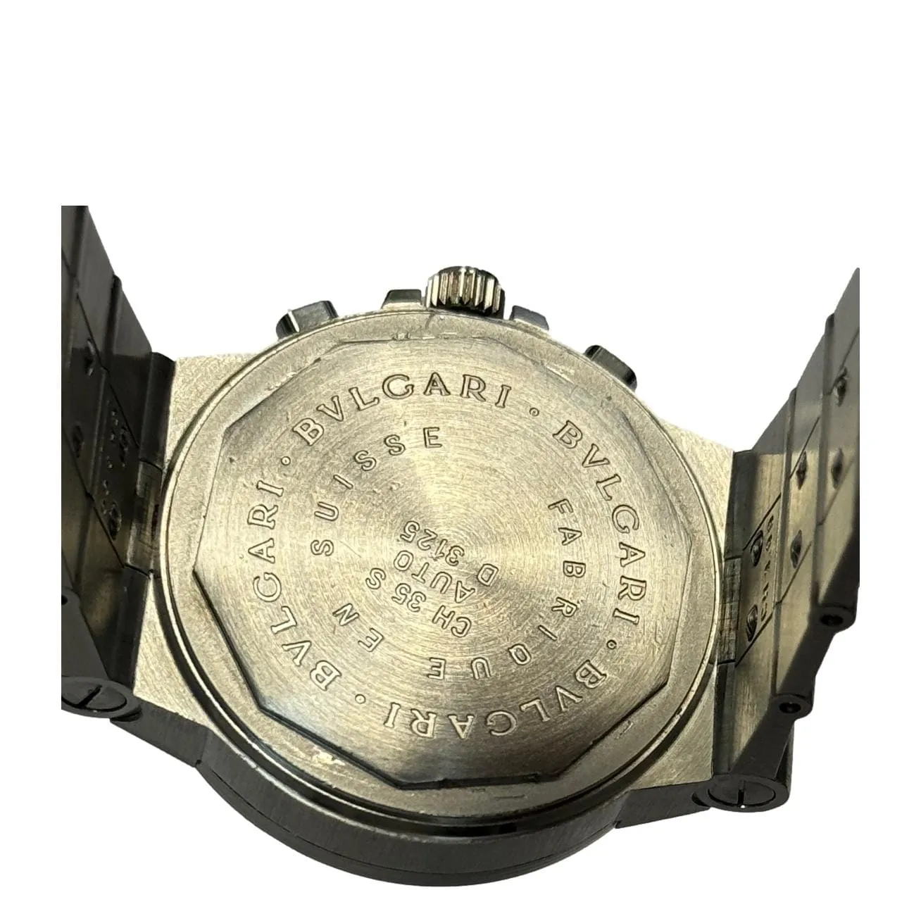 BVLGARI Swiss Auto Chronograph SS Date Watch 36mm Silver